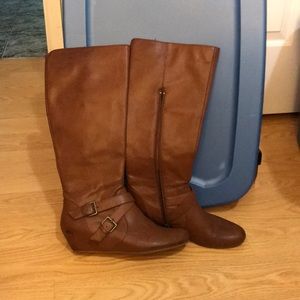 Tall brown boots